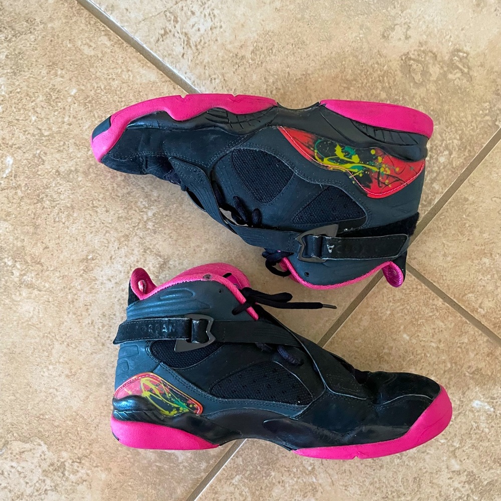 Jordan Retro 8 Pink Splatter 7y